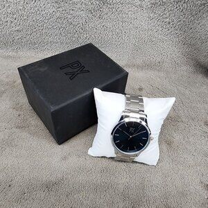 PX Watch Mens One Size Riley Blue Face Stainless Steel *NWT*